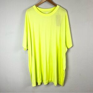 NEW Girlfriend Collective Electric Lime Cupro Crewneck Tee Unisex 12 Men's 6XL